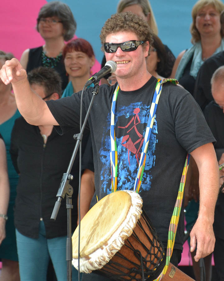 Christian Clasen beim Open-Air Konzert in Braunschweig